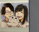 お好みのタッチでの似顔絵作成いたします ゆるふわ系からリアルタッチまで イメージ3