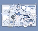 ゆるふわでかわいいイラストを作成します 1枚絵・立ち絵・ミニキャラなども対応可◎ イメージ3