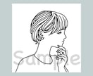 線画イラストでおしゃれな似顔絵アイコンを描きます SNSアイコンはもちろん、ビジネスの場でも◎ イメージ7