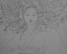 オリジナルアナログイラストを描きます お花と女性をメインに描いていきます。 イメージ1