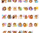 あなたのキャラでLINEスタンプを作成します オリジナルキャラで想いを伝え、みんなもほっこり＆にっこり！ イメージ2