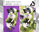 歌ってみた/返礼品/Vライバーへ！一枚絵描きます 背景あり◎商用利用◎等身キャラクター・ミニキャライラスト イメージ3