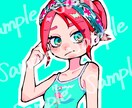 ポップな女の子のイラスト描きます SNSアイコン用のオリジナルイラストを作成します イメージ4