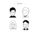 シンプルだけど特徴をとらえた似顔絵作成します SNSアイコン・名刺・結婚式に、可愛いイラスト描きます イメージ4