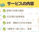 完全個別で30日間ダイエットサポートします 受入枠数１名！栄養のプロがアドバイス＋励ましで継続サポート！ イメージ3