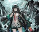 イラストのニーズに対応します 1枚のキャラクターイラスト！シンプルな背景付き イメージ1