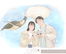 オシャレかわいい♩温かくて似てる似顔絵かきます 印刷郵送◎シンプルだけどあったかい♩プレゼント/還暦/記念日 イメージ3