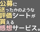 評価シート風な感想をお作りします 1度に2作まで可能！ベタ褒め～しっかり評価までお見積り是非！ イメージ1