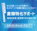 自己分析から職務経歴書・履歴書特化でサポートします そのまま書き写すだけではなく、“考え方”も身に付くプラン イメージ1