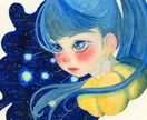 アンニュイなアイコンイラストお描きします あなただけの儚いアンニュイなアイコンにしませんか？ イメージ4