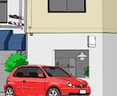 自動車風景イラスト描きます 自動車の可愛らしい、ラフイラストです。 イメージ1