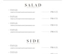 飲食店のメニュー表（完成品）配布します おしゃれなメニュー表を作りたい飲食店様向け イメージ1