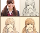 優しい雰囲気の似顔絵をお描きします バストアップのお顔を水彩色鉛筆でお描きします イメージ1
