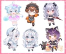 ちびキャラ、SDイラスト描きます Vtuberさんのグッズ用、人へのプレゼント、ちびキャラ イメージ4