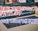 動画に字幕(テロップ)お付けします あなたの動画制作をお手伝いさせてください イメージ1