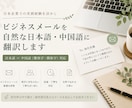 ビジネスメールを自然な日本語・中国語に翻訳します 失礼のない自然なビジネス文章に仕上げます イメージ1