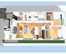 賃貸や民泊等わかりやすい鳥瞰図、間取り図作成します 民泊など素敵な間取り、鳥瞰図で掲載可能です♫ イメージ8