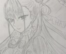 女の子オリジナルキャラをアナログで描きます 鉛筆のみで描きます。肩あたりまで イメージ2