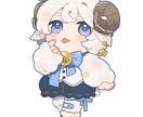 SDキャライラストお描きします 可愛くてシンプルなSDキャラ(背景透過) イメージ1