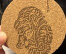 写真から作るペット刻印コースターつくります 犬・猫OK|写真からリアル彫刻|プレゼントにも◎」 イメージ5