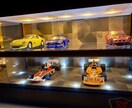 送料込み！ミニカーやミニチュアをお洒落に飾れます 完成品、照明付2層式ディスプレーBOX / ネオジオラマ イメージ5
