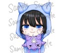 デフォルメイラスト制作します SNSアイコンやTwitch、YouTubeのスタンプに！ イメージ2