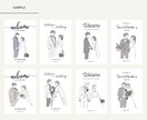 お写真を元に唯一無二のウェルカムボードを作成します 選べるデザイン4種｜安心の無料修正3回付き｜配送対応 イメージ6