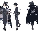 オリジナルキャラクター・立ち絵・三面図作成します 三面図/パーツ分け/立ち絵/キャラクターデザイン他対応します イメージ5