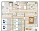 １K、１LDK専用⭐︎家具付間取図作成します イメージをもとにデザイン作成いたします！ イメージ3