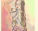 大切な方の似顔絵、メッセージカードを描きます ナチュラルな似顔絵メッセージカード イメージ3