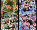 ビックリマン風キラキラシール似顔絵を描いて作ります 本業似顔絵アーティストが業界NO.1のクオリティで制作します イメージ7