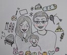 優しいタッチの水彩画似顔絵描きます 水彩絵の具と水彩色鉛筆を使い優しい感じの似顔絵を制作します イメージ7