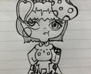 自分の考えたイラストを紙などの媒体で販売します ポップ、ダークな絵が得意です！！ イメージ1