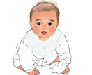 ふんわりかわいい【赤ちゃん似顔絵】を描きます 写真をもとに、記念日や成長記録用のイラストをお描きましす。 イメージ4