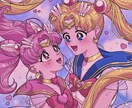 アイコン・1枚絵・似顔絵などイラスト提供します キラキラ×レトロなイラストで個性をアピール イメージ7
