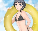 夏にぴったり水着SD量産イラスト描きます シートで選ぶだけ！​グッズ化・商用利用OK可愛い水着姿1枚絵 イメージ5