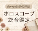 あなた専用の「取扱説明書」をホロスコープで作ります 詳細鑑定 | 無料で質問1件まで回答いたします。 イメージ1