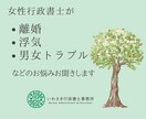 女性行政書士が離婚などのお悩みお聞きします 離婚を考えている、男女トラブルを抱えている方の心を軽くします イメージ1