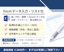 Excelデータ入力｜PDF/画像をデータ化します アンケートや発注情報など、面倒なデータ入力をお任せください！ イメージ1