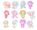 かわいいミニキャラかきます SNSのアイコン等で使用できる、ミニキャラを制作します！ イメージ3