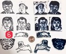 あなたの似顔絵を消しゴムはんこにします 写真をもとに似顔絵を描き、そのままはんこに！ イメージ8