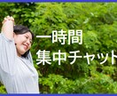 1時間集中してお話お聞きします 忙しくてお時間がない方、ちょっと試したい方むけチャットです。 イメージ1