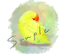 水彩画風で鳥類アイコンお描きします デジタルでアナログ的表現のイラスト イメージ1