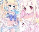 キラキラ可愛いイラスト制作します 1枚絵、アイコン、立ち絵、グッズ用イラストなど イメージ4