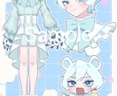 詰め込みイラスト制作します 立ち絵・バストアップ・SDの3点セット。キャラシートにも！ イメージ2