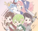 可愛くておしゃれな水彩タッチのイラスト描きます 似顔絵からオリジナルキャラクター、擬人化もOK♡ イメージ5