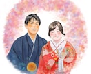 ふんわり温かみのある似顔絵イラストをお描きします 記念日/お誕生日/還暦祝い/プレゼント/SNSアイコンにも イメージ7