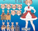 TRPG、IRIAM等配信用立ち絵作成します 髪型や衣装の差分追加も可能な立ち絵を作成します！ イメージ6