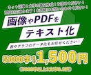 翌日対応可＊画像やPDFをテキストデータ化します 手書き・画像・PDF・書籍などのデータ化お任せください！！！ イメージ1