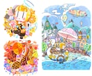 手描きのゆるふわ可愛いイラストを描きます 商用利用◎ 絵本のような優しく可愛い絵柄です。用途様々。 イメージ3